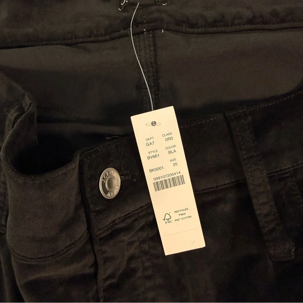 J. Crew Women’s Black Wide Leg Corduroy Pants size 35 - Picture 7 of 8